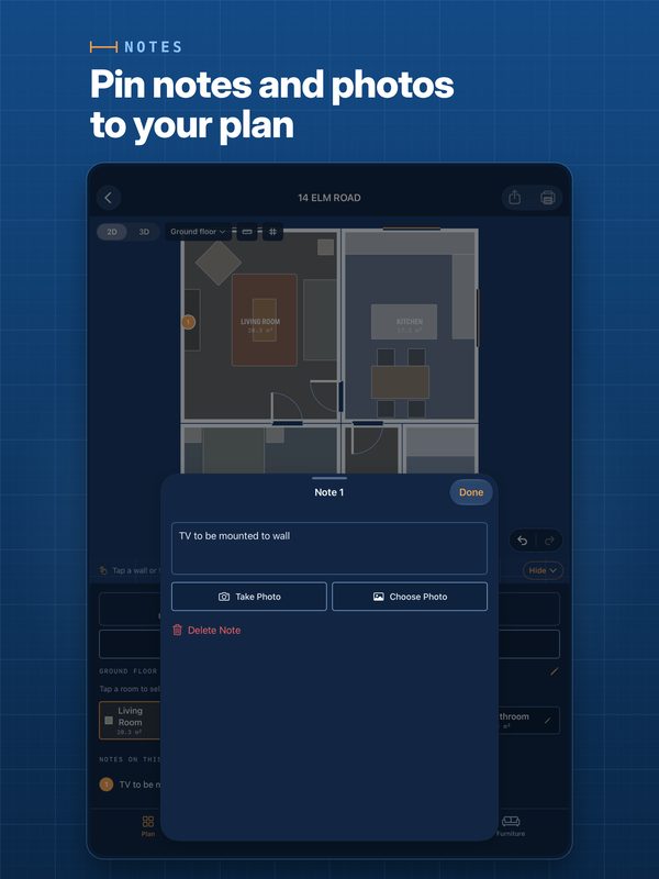 Adding a note on iPad